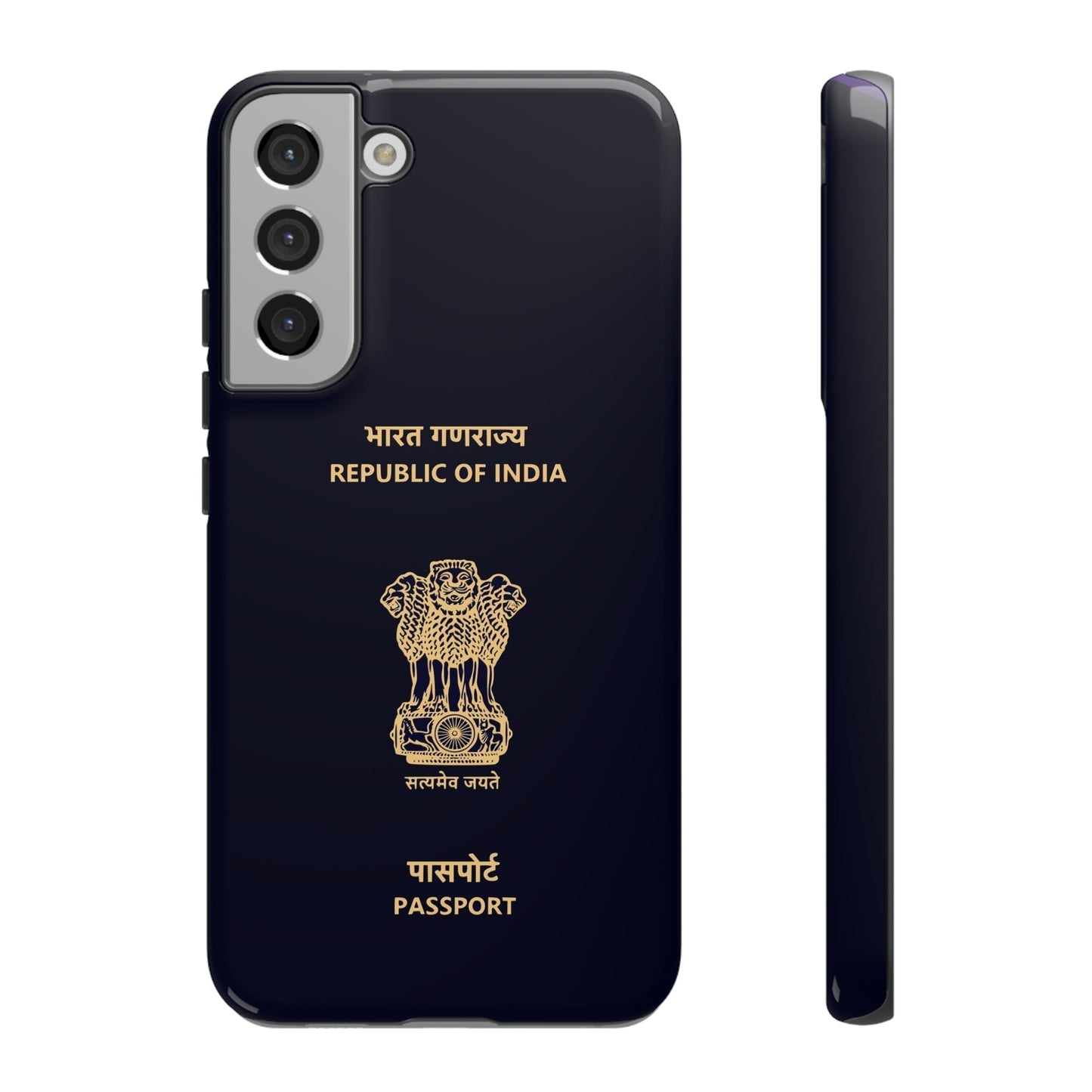 Phone Case-Indian Passport | Tough-Samsung Galaxy S22 Plus-Glossy-PhoneCaseBoss-Phone-Best-Phone-Cases