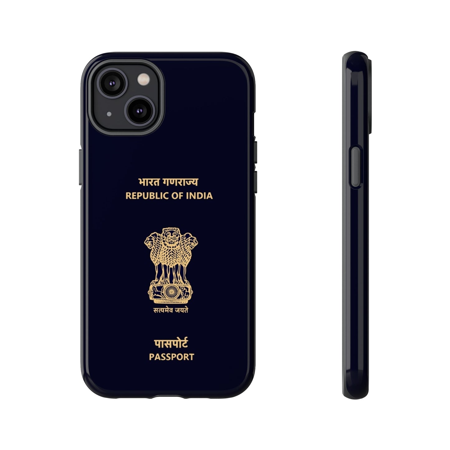 Phone Case-Indian Passport | Tough-iPhone 14 Plus-Glossy-PhoneCaseBoss-Phone-Best-Phone-Cases