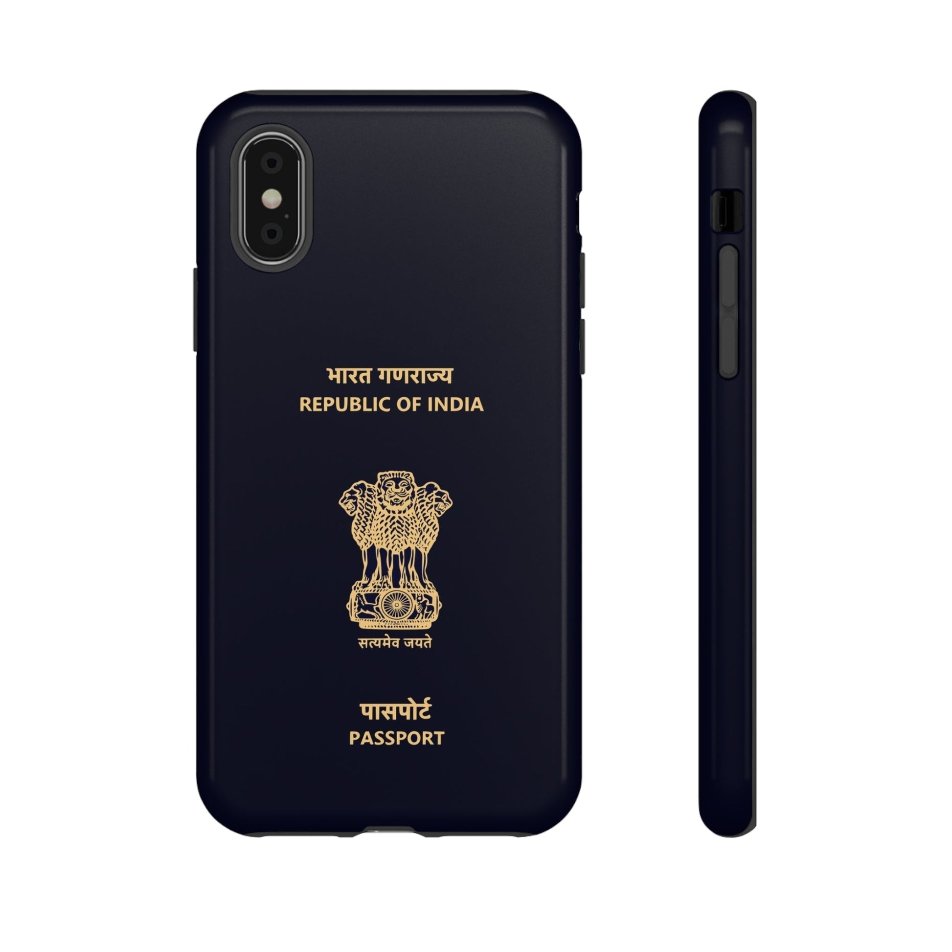 Phone Case-Indian Passport | Tough-iPhone XS-Glossy-PhoneCaseBoss-Phone-Best-Phone-Cases