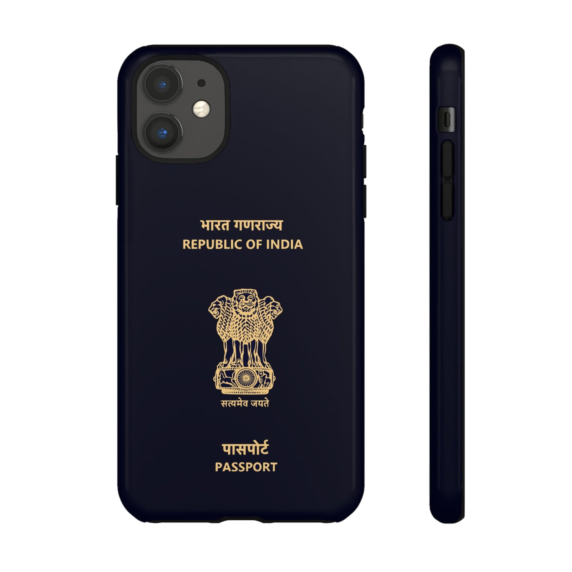 Phone Case-Indian Passport | Tough-iPhone 11-Glossy-PhoneCaseBoss-Phone-Best-Phone-Cases