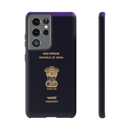 Phone Case-Indian Passport | Tough-Samsung Galaxy S21 Ultra-Matte-PhoneCaseBoss-Phone-Best-Phone-Cases