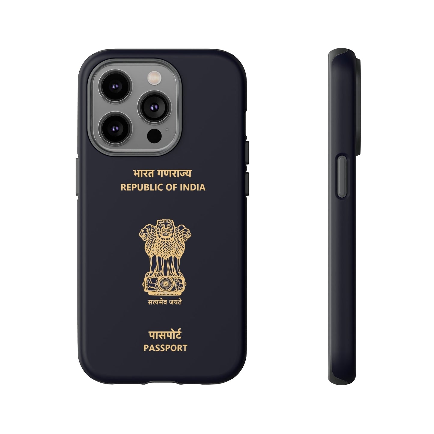 Phone Case-Indian Passport | Tough-iPhone 14 Pro-Matte-PhoneCaseBoss-Phone-Best-Phone-Cases