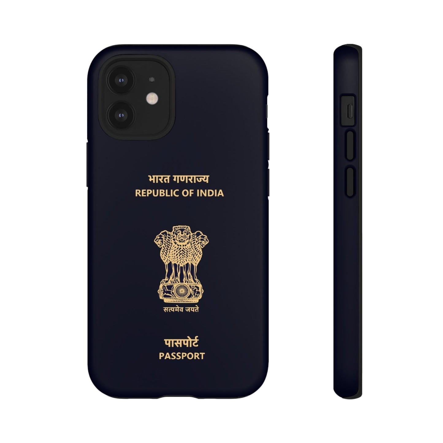 Phone Case-Indian Passport | Tough-iPhone 12 Mini-Matte-PhoneCaseBoss-Phone-Best-Phone-Cases