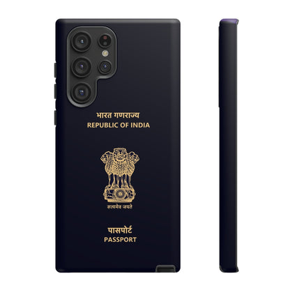 Phone Case-Indian Passport | Tough-Samsung Galaxy S22 Ultra-Matte-PhoneCaseBoss-Phone-Best-Phone-Cases