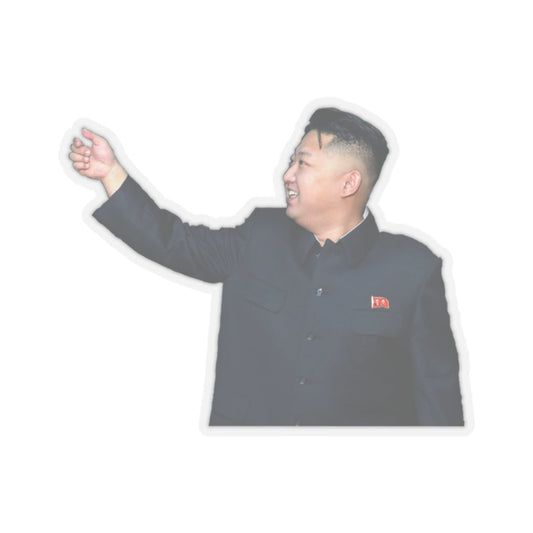 Kim Jong Un Sticker-Paper products-Printify-2" × 2"-Transparent-Home & Living, Stickers-PhoneCaseBoss.com