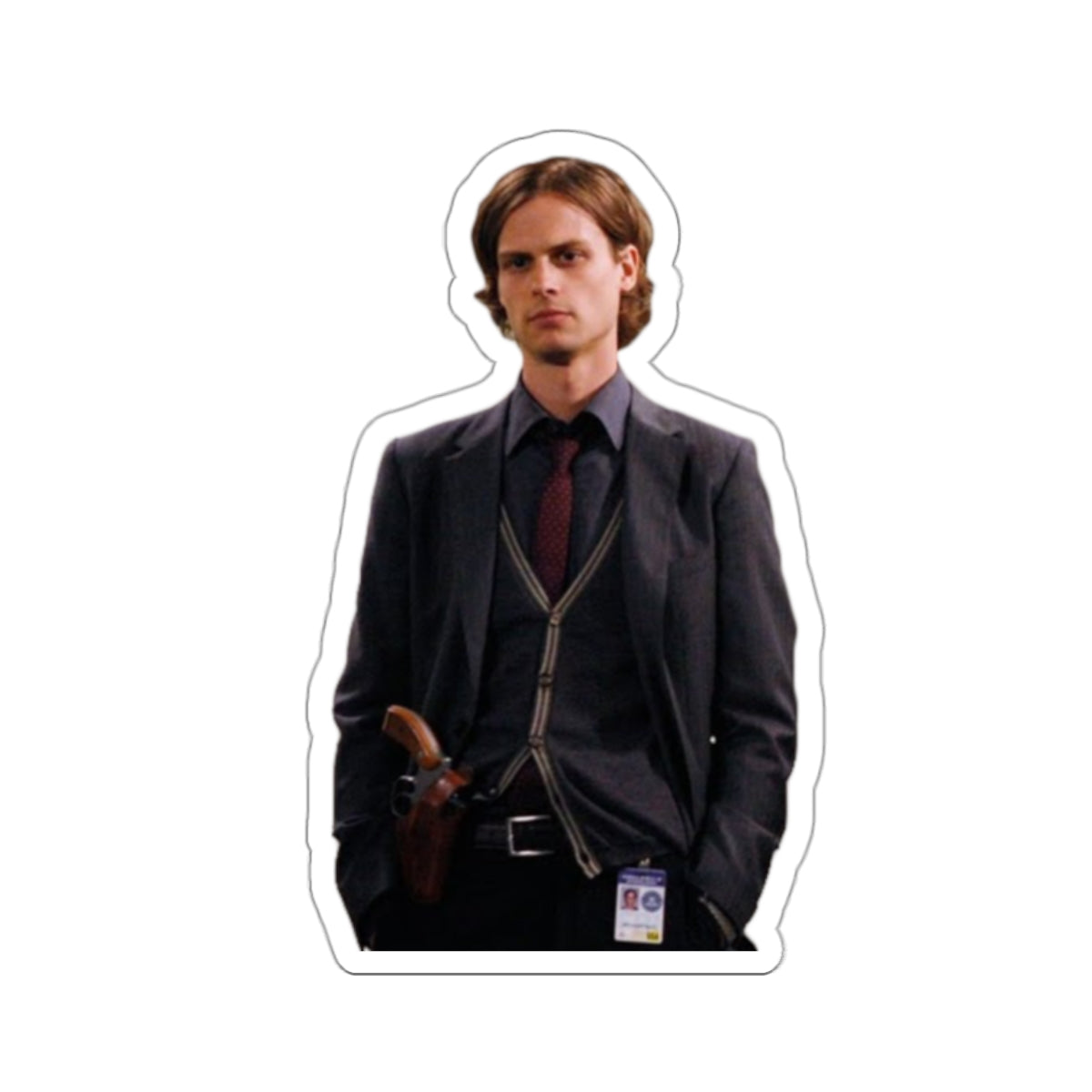 Kiss-Cut Stickers - Spencer Reid Sticker - Criminal Minds Sticker - Matthew Gray Gubler Sticker - Spencer Reid gift - Criminal Minds gift-Paper products-Printify-2" × 2"-White-Home & Living, Stickers-PhoneCaseBoss.com