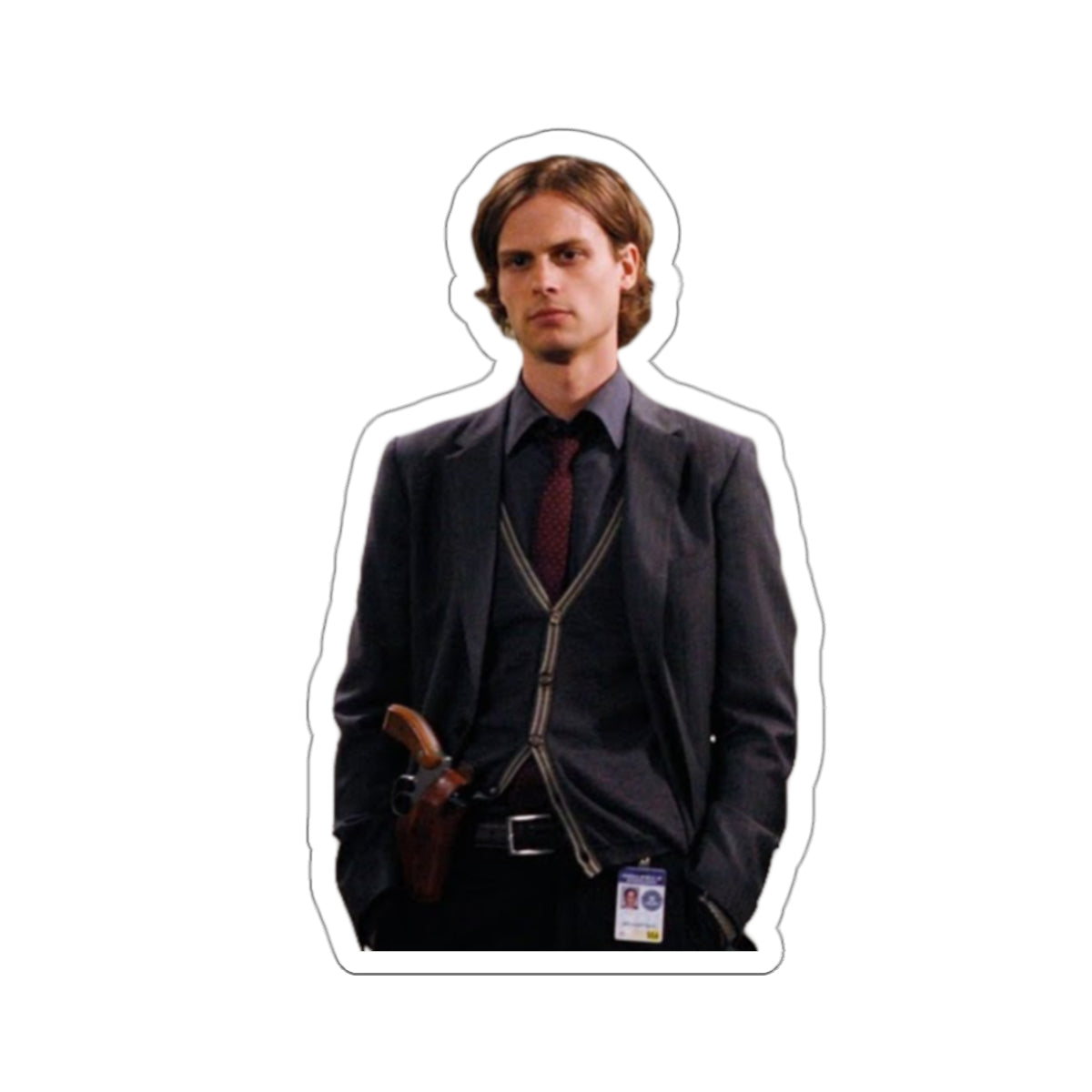 Kiss-Cut Stickers - Spencer Reid Sticker - Criminal Minds Sticker - Matthew Gray Gubler Sticker - Spencer Reid gift - Criminal Minds gift-Paper products-Printify-3" × 3"-White-Home & Living, Stickers-PhoneCaseBoss.com