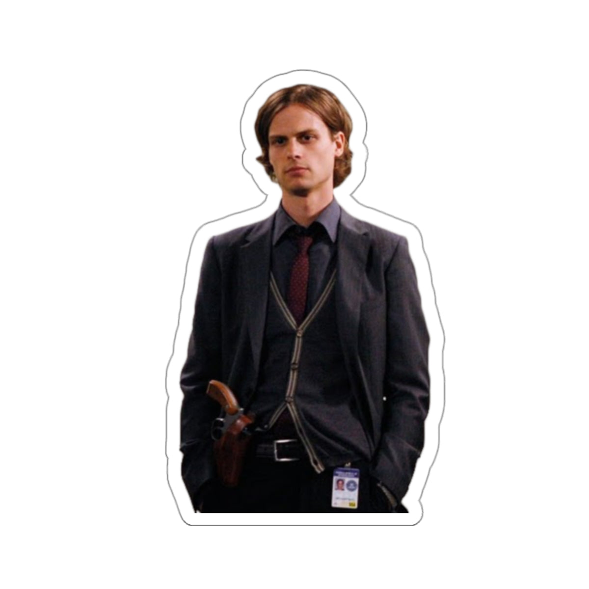 Kiss-Cut Stickers - Spencer Reid Sticker - Criminal Minds Sticker - Matthew Gray Gubler Sticker - Spencer Reid gift - Criminal Minds gift-Paper products-Printify-6" × 6"-White-Home & Living, Stickers-PhoneCaseBoss.com