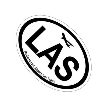 Las Vegas Airport Code LAS Die-Cut Sticker - Harry Reid International Airport Sticker-Paper products-Printify-White-Die-Cut-4" × 4"-Back to School, Halloween, Home & Living, Magnets & Stickers, Stationery, Stickers, Valentine's Day Picks-PhoneCaseBoss.com