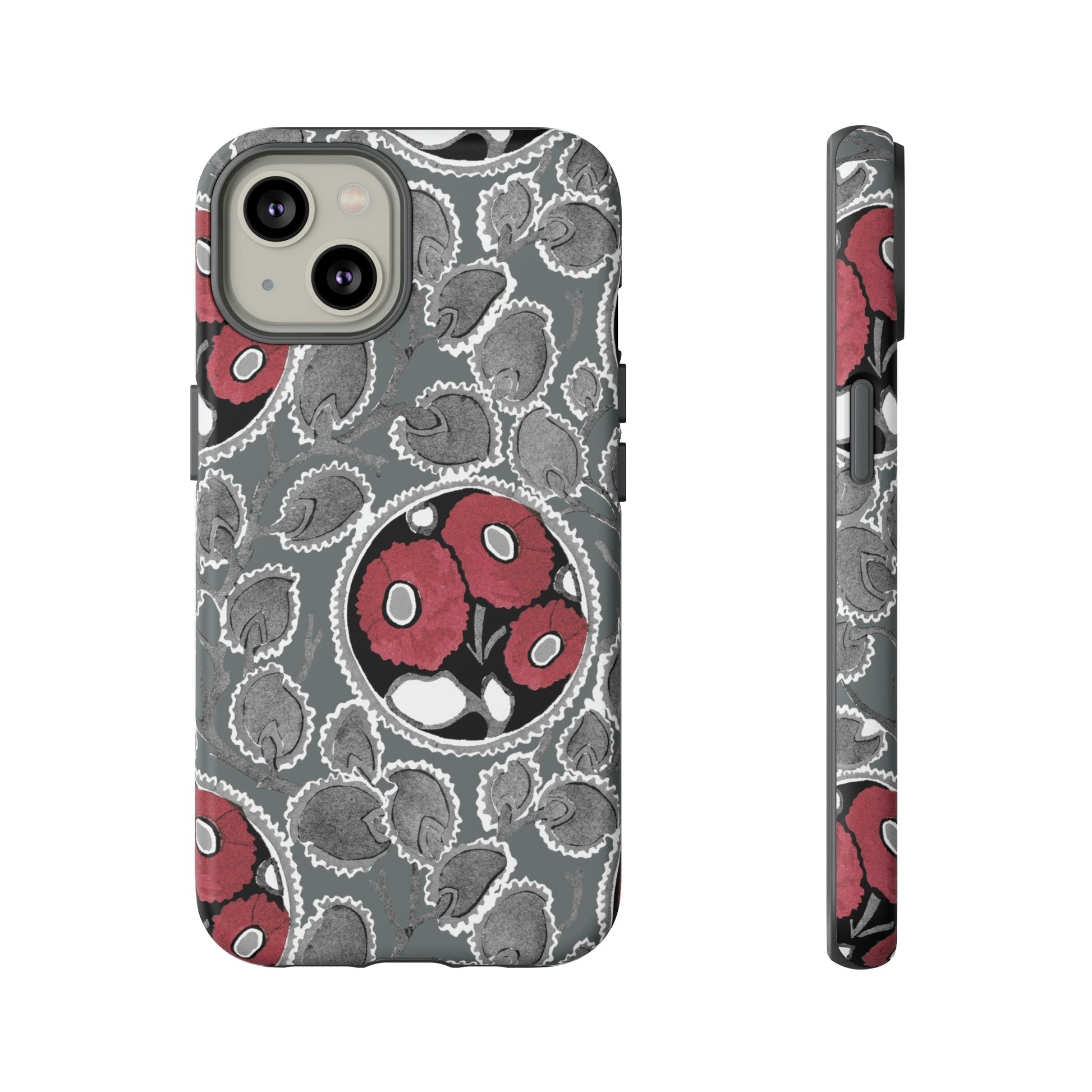 Phone Case-MOODY FLOWER | Tough-iPhone 14-Matte-PhoneCaseBoss-Phone-Best-Phone-Cases