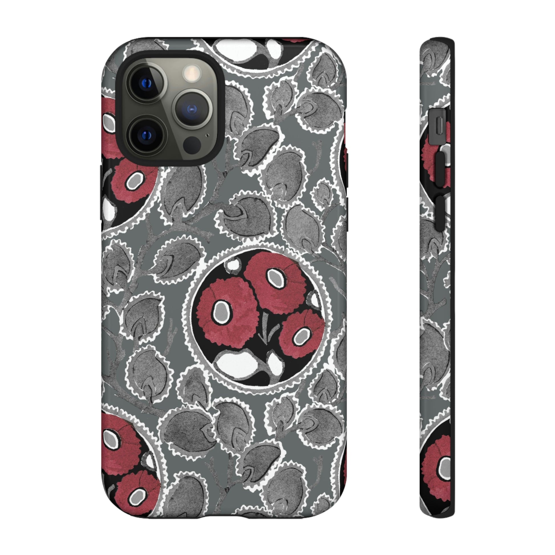 Phone Case-MOODY FLOWER | Tough-iPhone 12 Pro-Glossy-PhoneCaseBoss-Phone-Best-Phone-Cases