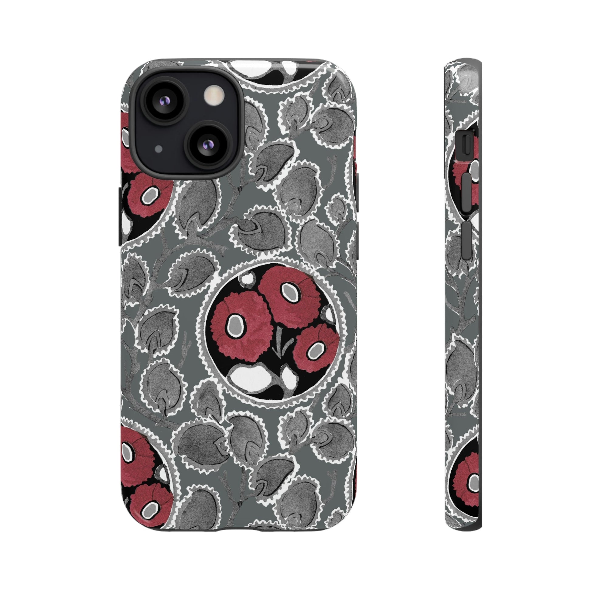 Phone Case-MOODY FLOWER | Tough-iPhone 13 Mini-Glossy-PhoneCaseBoss-Phone-Best-Phone-Cases