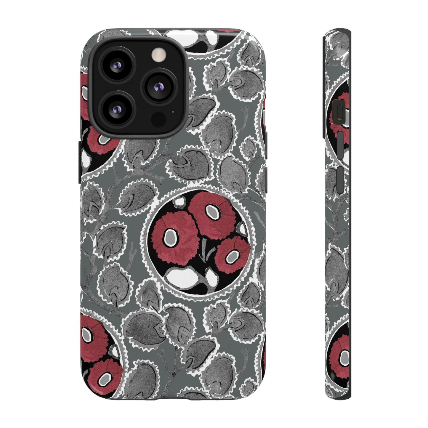 Phone Case-MOODY FLOWER | Tough-iPhone 13 Pro-Glossy-PhoneCaseBoss-Phone-Best-Phone-Cases