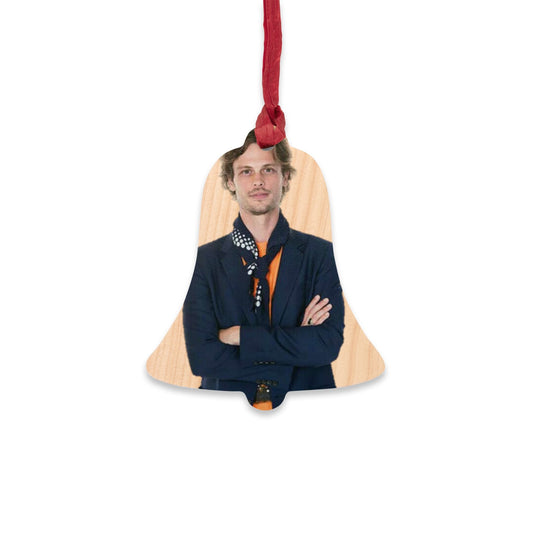 Matthew Gray Gubler Wooden Bell Ornaments-Home Decor-Printify-Bell-One Size-Accessories, Art & Wall Decor, Christmas, Decor, Home & Living, Magnets, Ornaments, Seasonal Decorations, Valentine's Day promotion, Wooden-PhoneCaseBoss.com