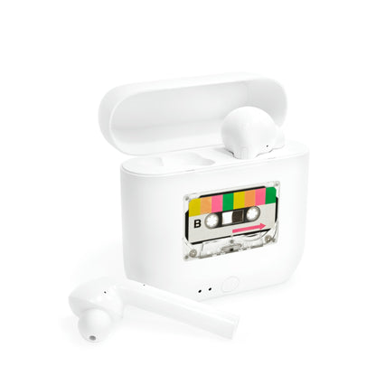 "Mixtape" Wireless Earbuds-Accessories-Best Phone Case Brands-Accessories, Ear Buds, Earbuds, iPhone, More, Phone accessory, Sublimation, Tech Accessories | White,One size,,7098551042141-Mixtape-Wireless-Earbuds-Accessories-Accessories-Ear-Buds-Earbuds-iPhone-More-Phone-accessory-Sublimation-Tech-Accessories-White-One-size-Best-Online-Gift-Shop-4, PhoneCaseBoss | Image-position:4-SKU:[sku}, Barcode: