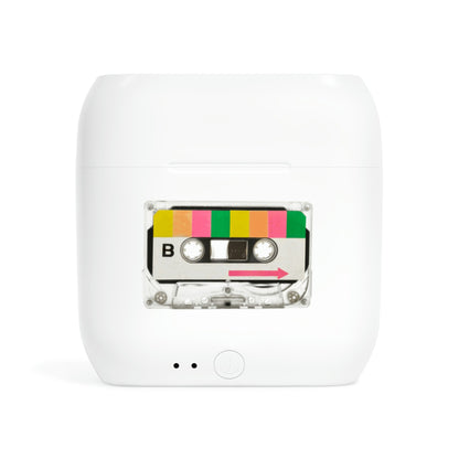 "Mixtape" Wireless Earbuds-Accessories-Best Phone Case Brands-Accessories, Ear Buds, Earbuds, iPhone, More, Phone accessory, Sublimation, Tech Accessories | White,One size,,7098551042141-Mixtape-Wireless-Earbuds-Accessories-Accessories-Ear-Buds-Earbuds-iPhone-More-Phone-accessory-Sublimation-Tech-Accessories-White-One-size-Best-Online-Gift-Shop, PhoneCaseBoss | Image-position:1-SKU:[sku}, Barcode: