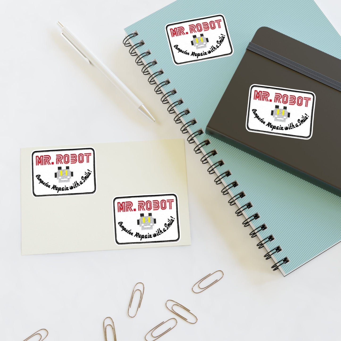 Mr. Robot Patch Sticker Sheets-Paper products-Printify-Assembled in the USA, Holiday Picks, Home & Living, Kiss cut, Made in USA, Magnets & Stickers, Paper, Stationery, Stickers-PhoneCaseBoss.com