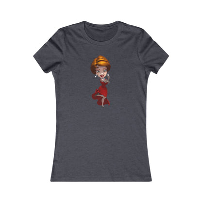 MyVegas Red Dress - Women's Favorite Tee-T-Shirt-Printify-M-Heather Navy-Crew neck, DTG, Slim fit, T-shirts, Women's Clothing-PhoneCaseBoss.com