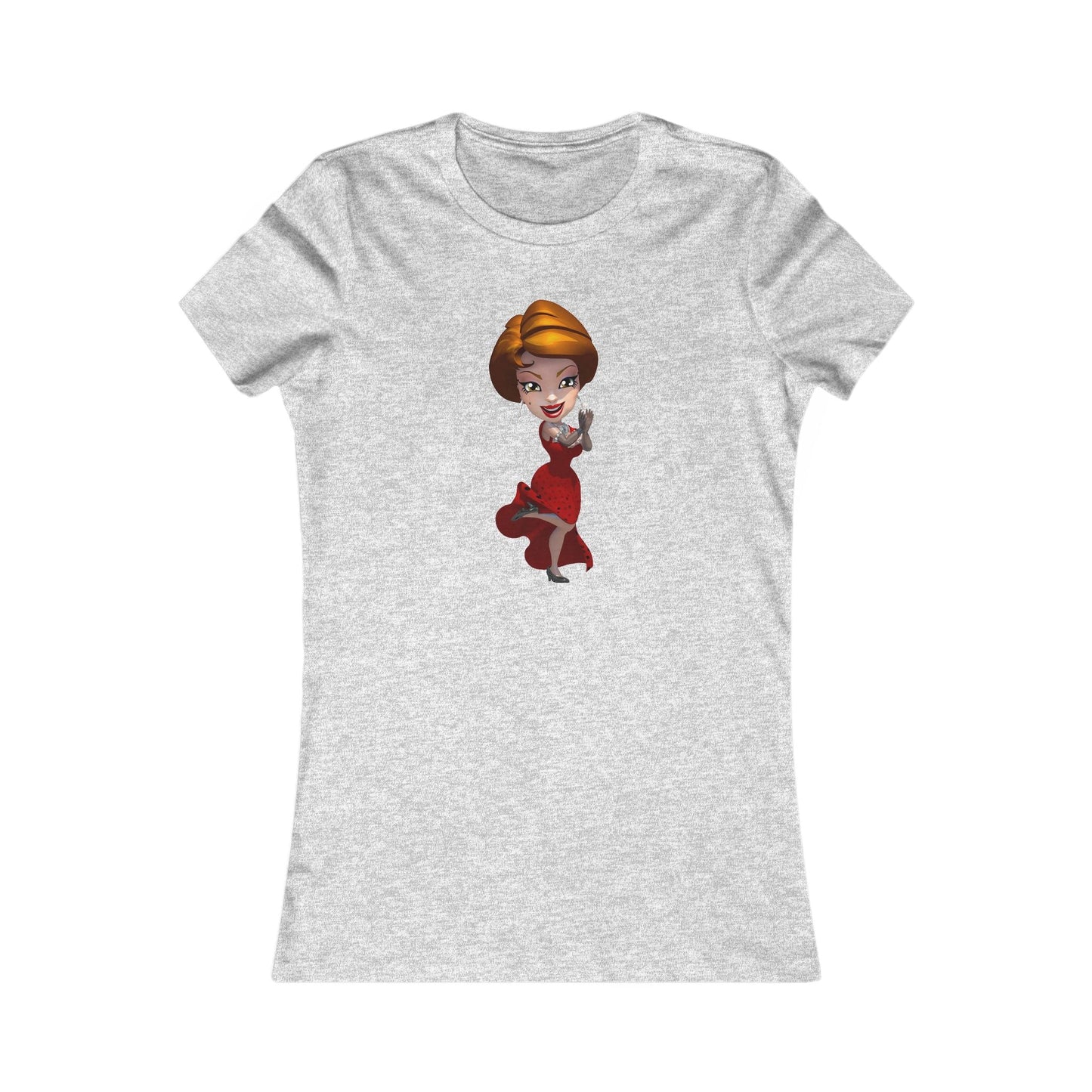 MyVegas Red Dress - Women's Favorite Tee-T-Shirt-Printify-S-Athletic Heather-Crew neck, DTG, Slim fit, T-shirts, Women's Clothing-PhoneCaseBoss.com