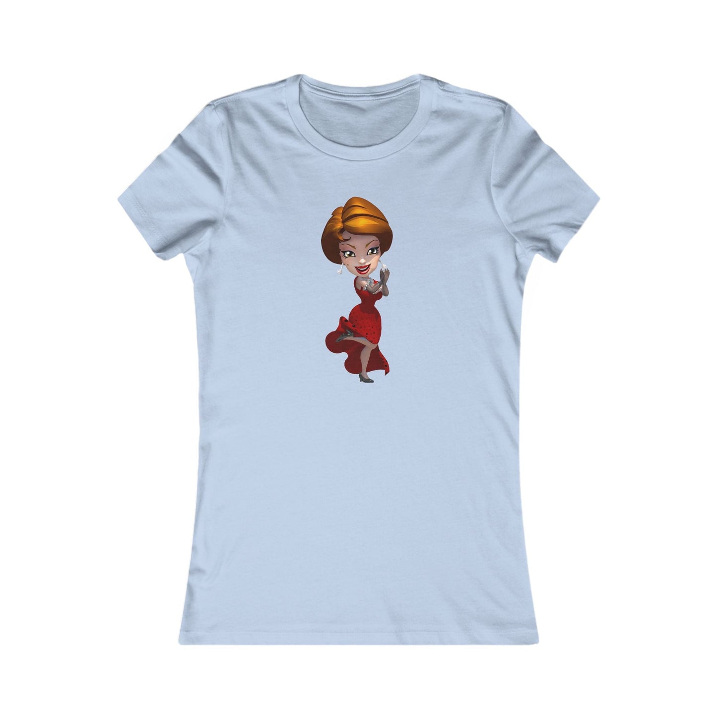 MyVegas Red Dress - Women's Favorite Tee-T-Shirt-Printify-S-Baby Blue-Crew neck, DTG, Slim fit, T-shirts, Women's Clothing-PhoneCaseBoss.com