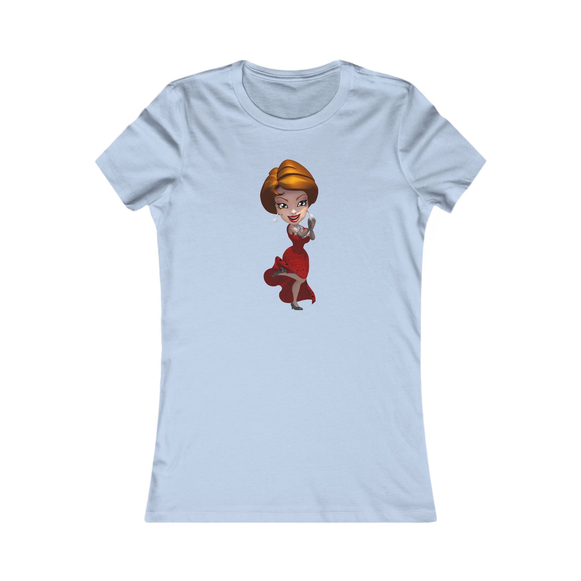 MyVegas Red Dress - Women's Favorite Tee-T-Shirt-Printify-S-Baby Blue-Crew neck, DTG, Slim fit, T-shirts, Women's Clothing-PhoneCaseBoss.com