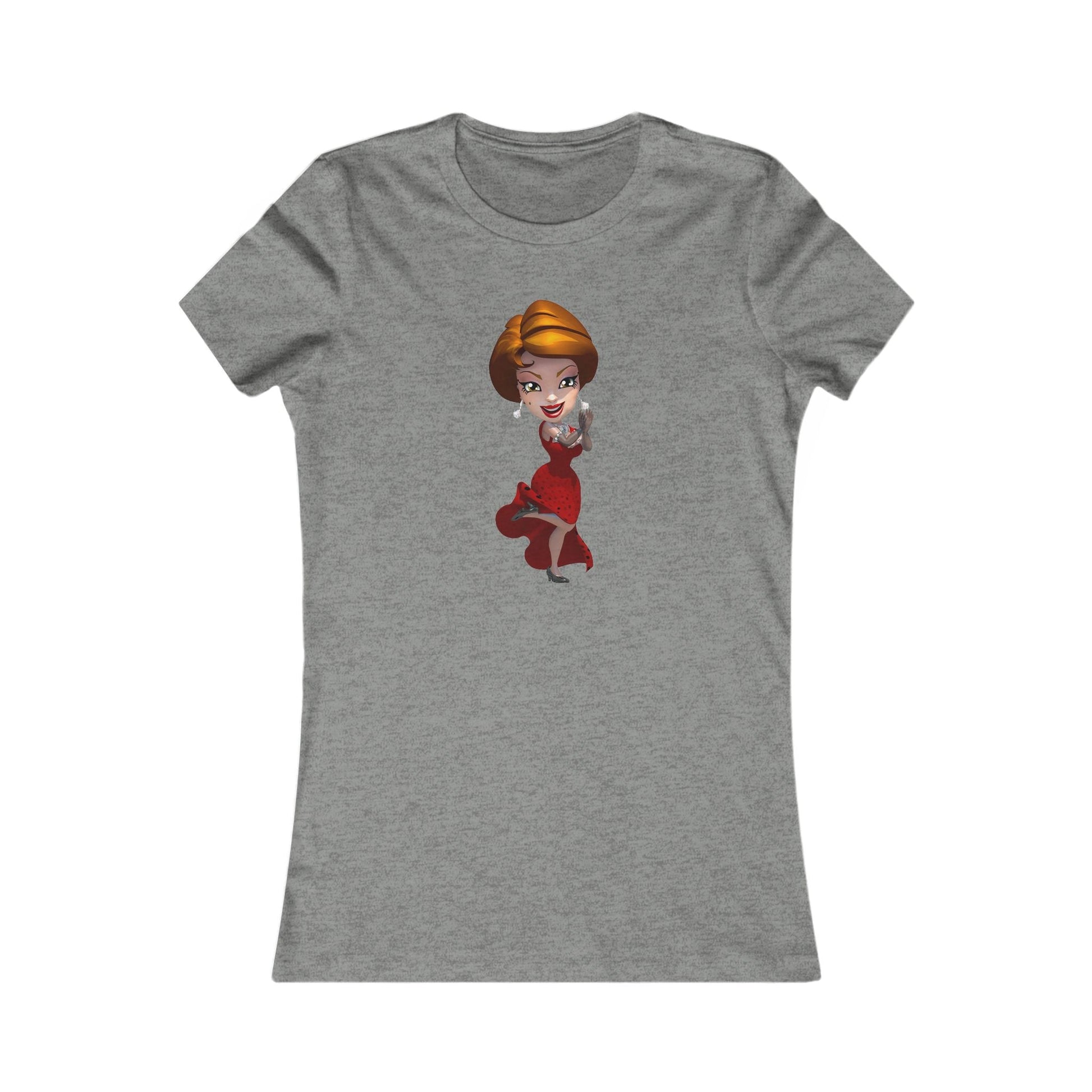 MyVegas Red Dress - Women's Favorite Tee-T-Shirt-Printify-S-Deep Heather-Crew neck, DTG, Slim fit, T-shirts, Women's Clothing-PhoneCaseBoss.com