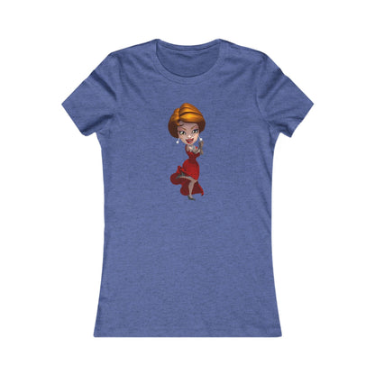 MyVegas Red Dress - Women's Favorite Tee-T-Shirt-Printify-S-Heather True Royal-Crew neck, DTG, Slim fit, T-shirts, Women's Clothing-PhoneCaseBoss.com