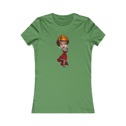 MyVegas Red Dress - Women's Favorite Tee-T-Shirt-Printify-S-Leaf-Crew neck, DTG, Slim fit, T-shirts, Women's Clothing-PhoneCaseBoss.com