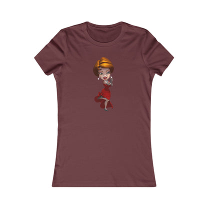 MyVegas Red Dress - Women's Favorite Tee-T-Shirt-Printify-S-Maroon-Crew neck, DTG, Slim fit, T-shirts, Women's Clothing-PhoneCaseBoss.com