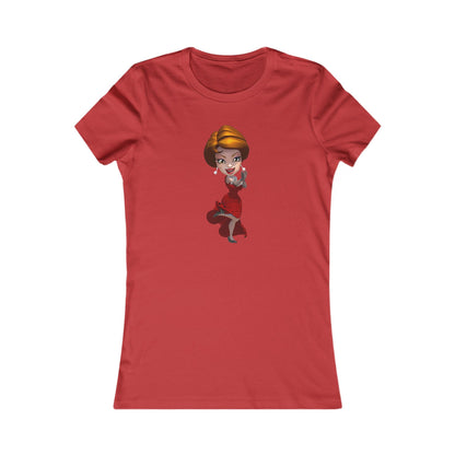 MyVegas Red Dress - Women's Favorite Tee-T-Shirt-Printify-S-Red-Crew neck, DTG, Slim fit, T-shirts, Women's Clothing-PhoneCaseBoss.com