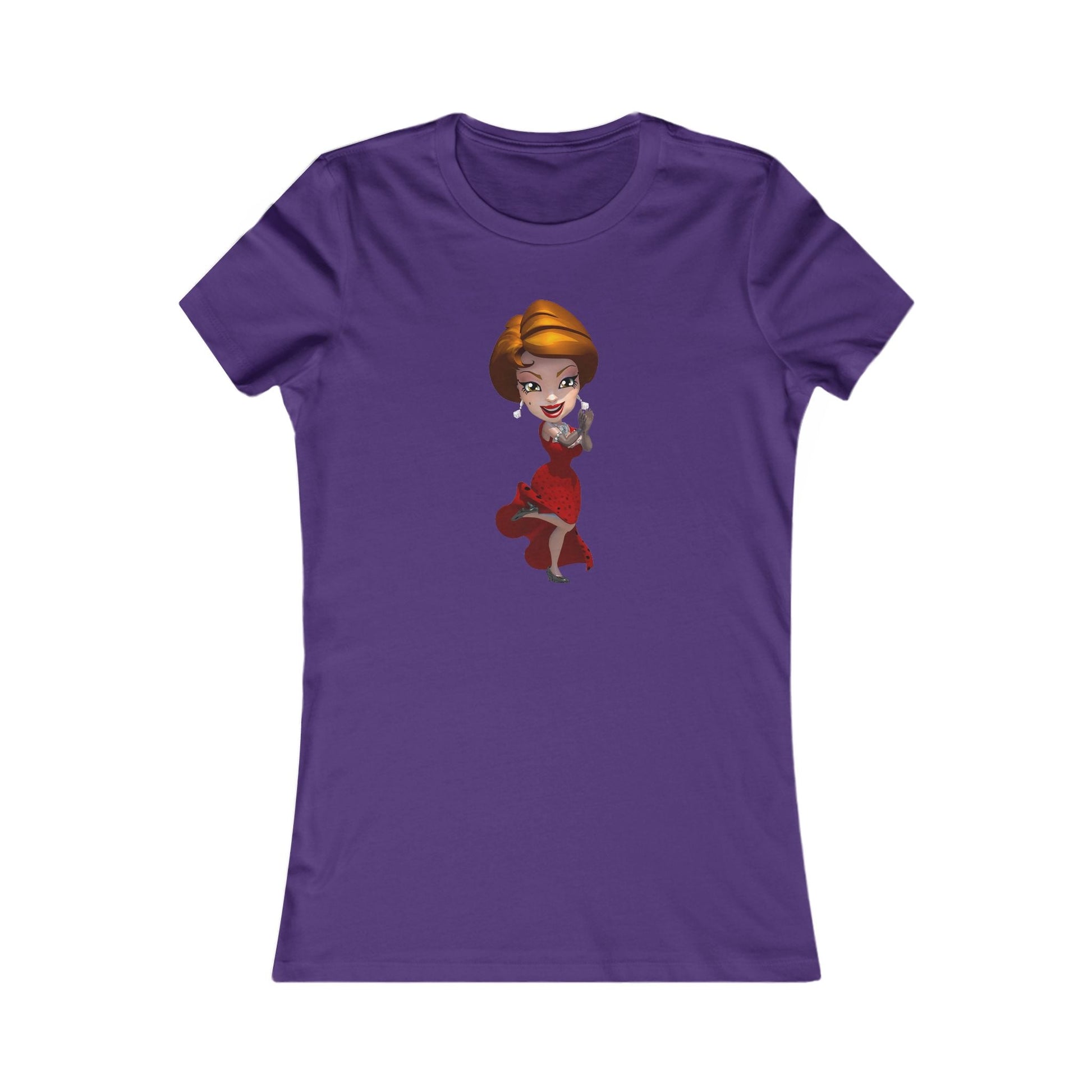 MyVegas Red Dress - Women's Favorite Tee-T-Shirt-Printify-S-Team Purple-Crew neck, DTG, Slim fit, T-shirts, Women's Clothing-PhoneCaseBoss.com