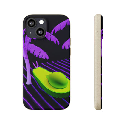 Biodegradeable iPhone Case Earth Friendly Android Phone Case-NEON AVOCADO | Biocase-iPhone 13 Mini-PhoneCaseBoss-Phone-Best-Phone-Cases