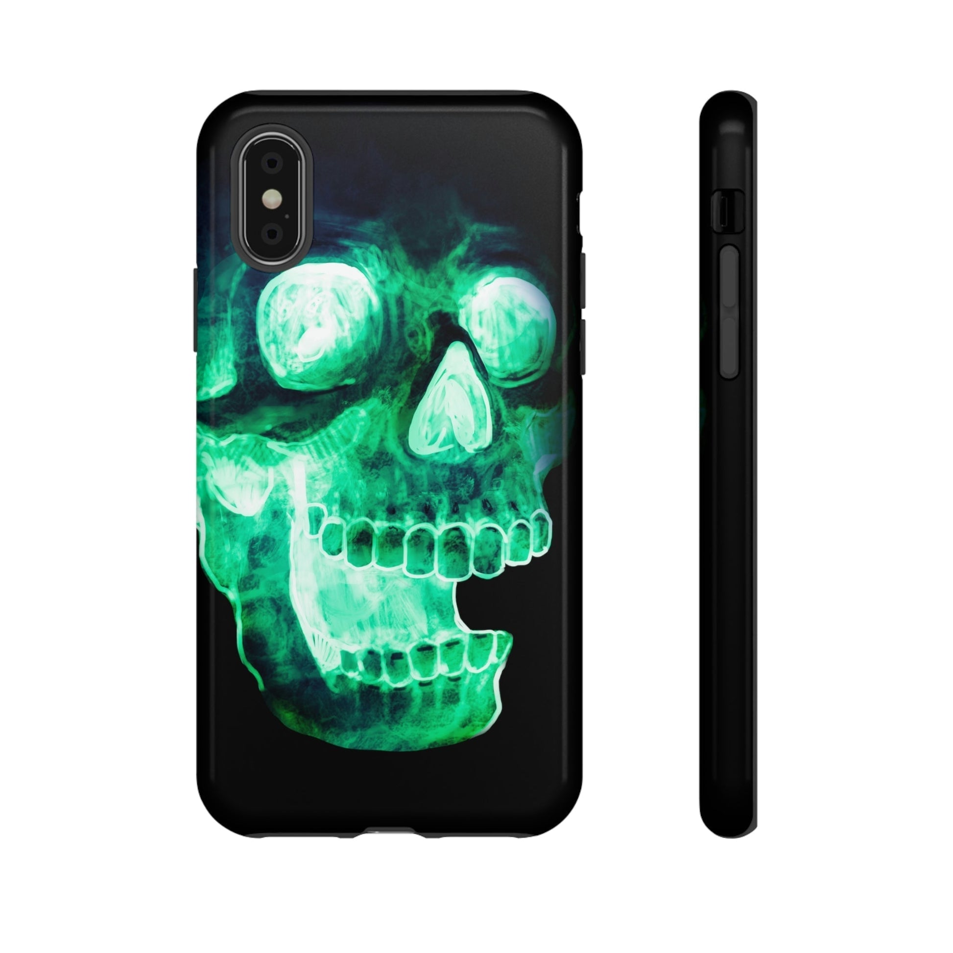 Phone Case-NEON SKULL | Tough-iPhone XS-Glossy-PhoneCaseBoss-Phone-Best-Phone-Cases