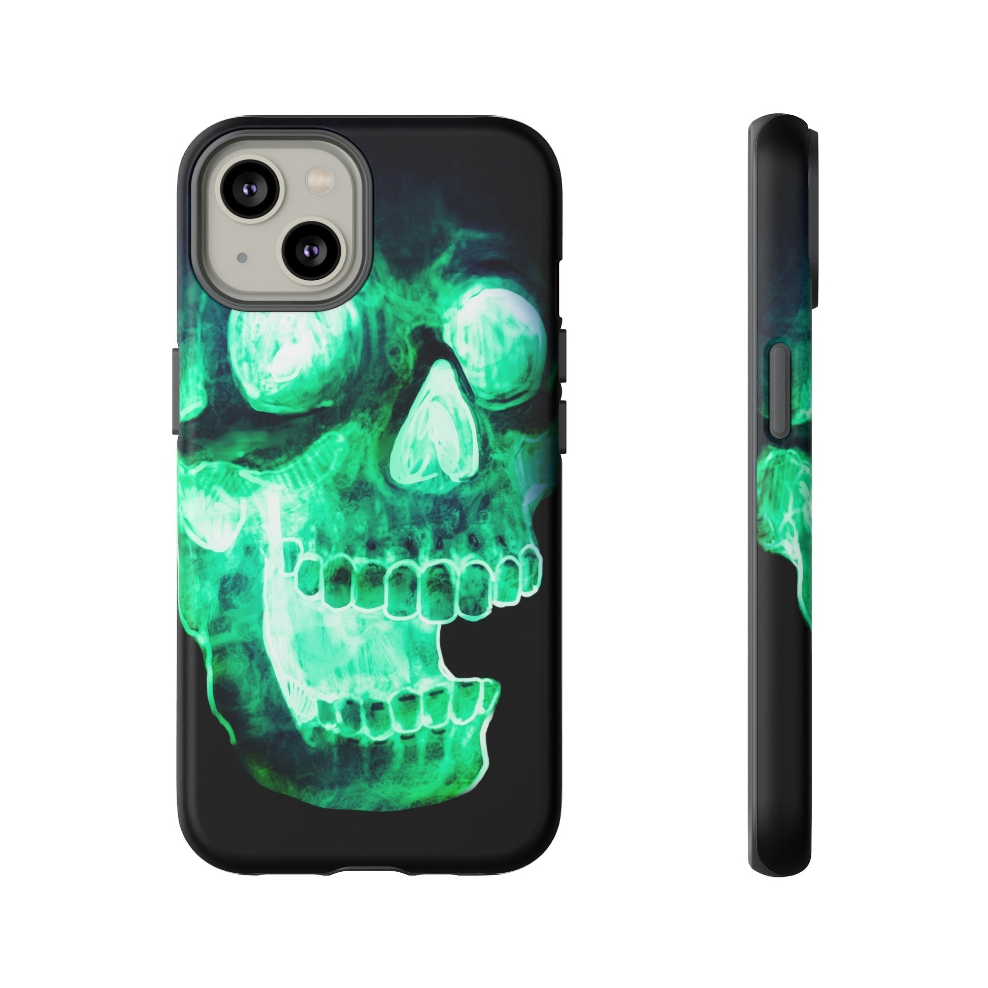 Phone Case-NEON SKULL | Tough-iPhone 14-Matte-PhoneCaseBoss-Phone-Best-Phone-Cases