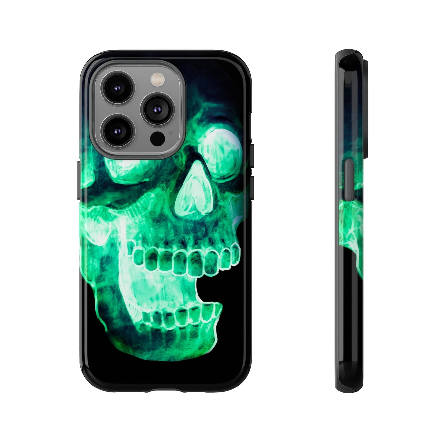 Phone Case-NEON SKULL | Tough-iPhone 14 Pro-Glossy-PhoneCaseBoss-Phone-Best-Phone-Cases