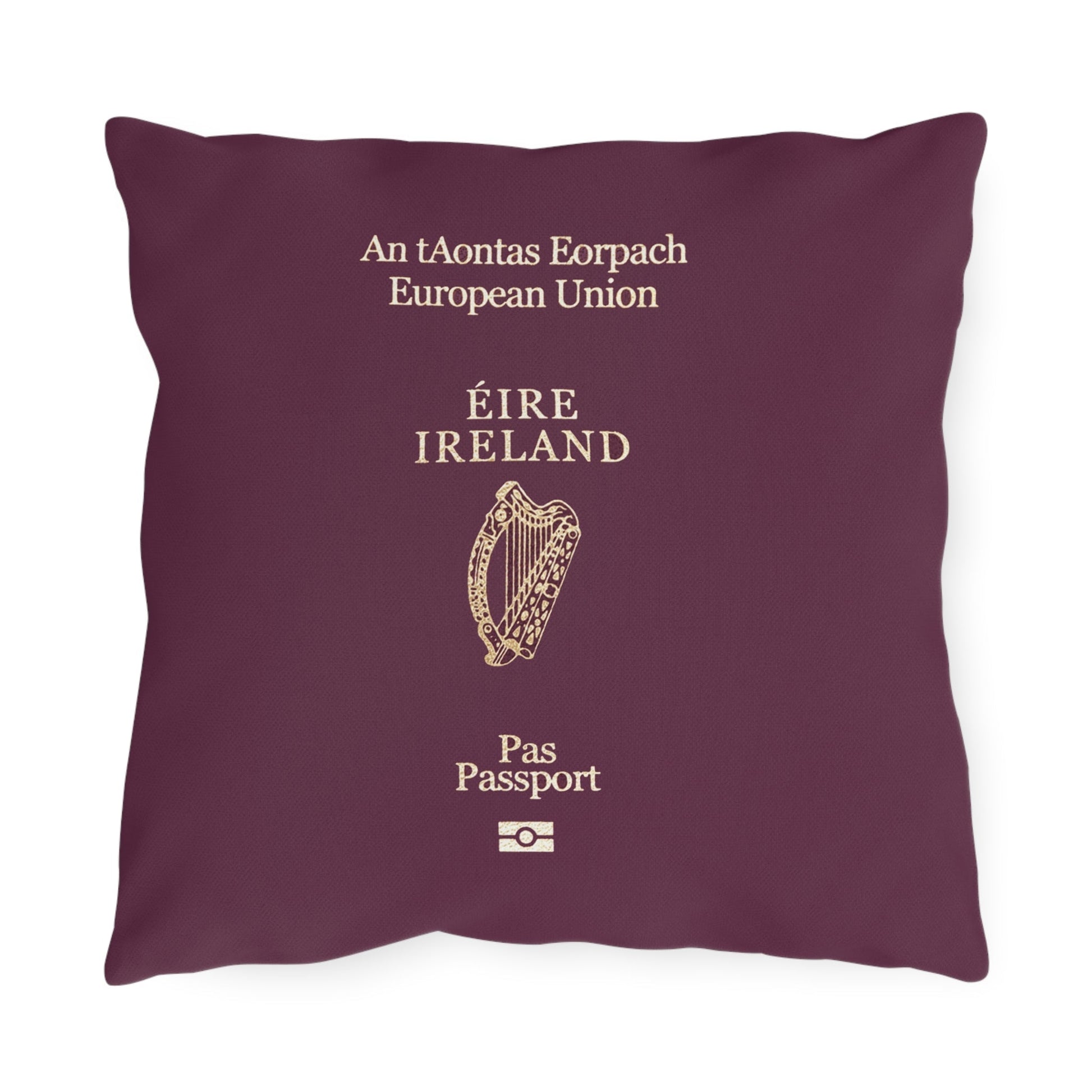 Outdoor Pillows - Irish Passport-themed Square 16 in x 16 in Pillows-Home Decor-Printify-All Over Print, AOP, Home & Living, More, Outdoor, Pillows & Covers, Sublimation, The Whole Nother | 16" × 16",,,7219333300317-Outdoor-Pillows-Irish-Passport-themed-Square-16-in-x-16-in-Pillows-Home-Decor-All-Over-Print-AOP-Home-Living-More-Outdoor-Pillows-Covers-Sublimation-The-Whole-Nother-16-x-16-Best-Onli, PhoneCaseBoss | Image-position:1-SKU:[sku}, Barcode: