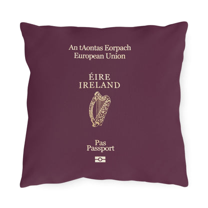 Outdoor Pillows - Irish Passport-themed Square 16 in x 16 in Pillows-Home Decor-Printify-All Over Print, AOP, Home & Living, More, Outdoor, Pillows & Covers, Sublimation, The Whole Nother | 16" × 16",,,7219333300317-Outdoor-Pillows-Irish-Passport-themed-Square-16-in-x-16-in-Pillows-Home-Decor-All-Over-Print-AOP-Home-Living-More-Outdoor-Pillows-Covers-Sublimation-The-Whole-Nother-16-x-16-Best-Onli, PhoneCaseBoss | Image-position:1-SKU:[sku}, Barcode: