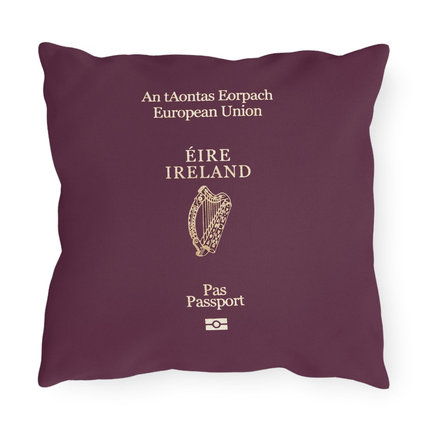 Outdoor Pillows - Irish Passport-themed Square 16 in x 16 in Pillows-Home Decor-Printify-All Over Print, AOP, Home & Living, More, Outdoor, Pillows & Covers, Sublimation, The Whole Nother | 16" × 16",,,7219333300317-Outdoor-Pillows-Irish-Passport-themed-Square-16-in-x-16-in-Pillows-Home-Decor-All-Over-Print-AOP-Home-Living-More-Outdoor-Pillows-Covers-Sublimation-The-Whole-Nother-16-x-16-Best-Onli_45a44a51-601e-4c5c-9f4a-c7886cffb560, PhoneCaseBoss | Image-position:2-SKU:[sku}, Barcode:
