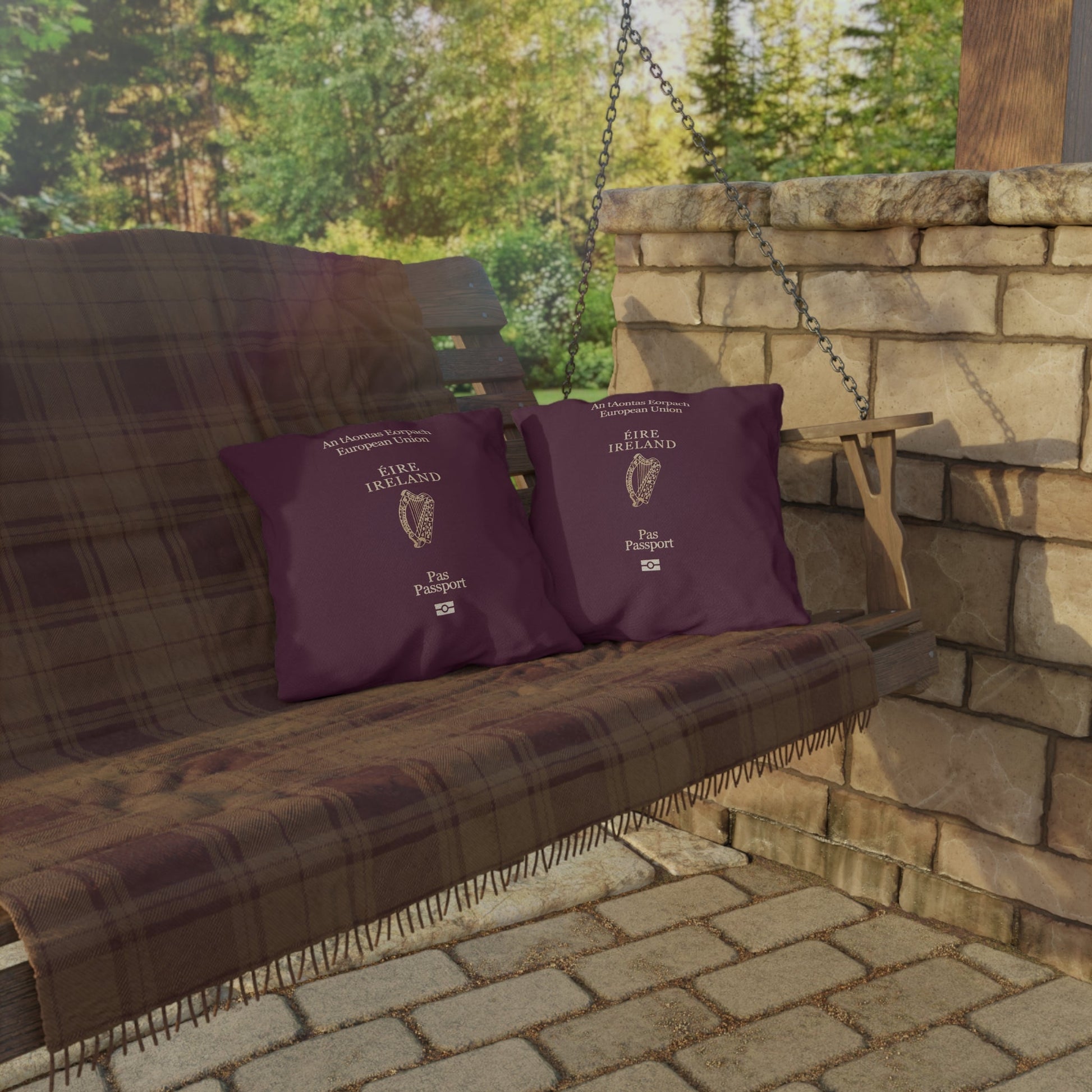Outdoor Pillows - Irish Passport-themed Square 16 in x 16 in Pillows-Home Decor-Printify-All Over Print, AOP, Home & Living, More, Outdoor, Pillows & Covers, Sublimation, The Whole Nother | 16" × 16",,,7219333300317-Outdoor-Pillows-Irish-Passport-themed-Square-16-in-x-16-in-Pillows-Home-Decor-All-Over-Print-AOP-Home-Living-More-Outdoor-Pillows-Covers-Sublimation-The-Whole-Nother-16-x-16-Best-Onli_cb8b07c6-d471-4337-ad63-e4df9d47b656, PhoneCaseBoss | Image-position:4-SKU:[sku}, Barcode: