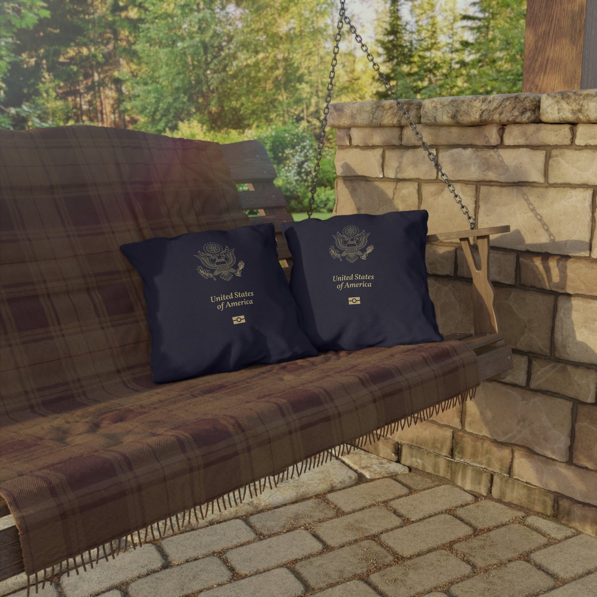 Outdoor Pillows - U.S. Passport-themed Square 16 in x 16 in Pillows-Home Decor-Printify-All Over Print, American Gifts, Home & Living, More, Outdoor, Passport, Patriotic Gifts, Pillows & Covers, Sublimation, The Whole Nother, United States, US Passport, USA | 16" × 16",,,7219318685789-Outdoor-Pillows-U_S_-Passport-themed-Square-16-in-x-16-in-Pillows-Home-Decor-All-Over-Print-American-Gifts-Home-Living-More-Outdoor-Passport-Patriotic-Gifts-Pillows-Covers-Sublimation_2ce7d23f-b4e7-4e2c-8ca7-1e8410dc1611, Phon
