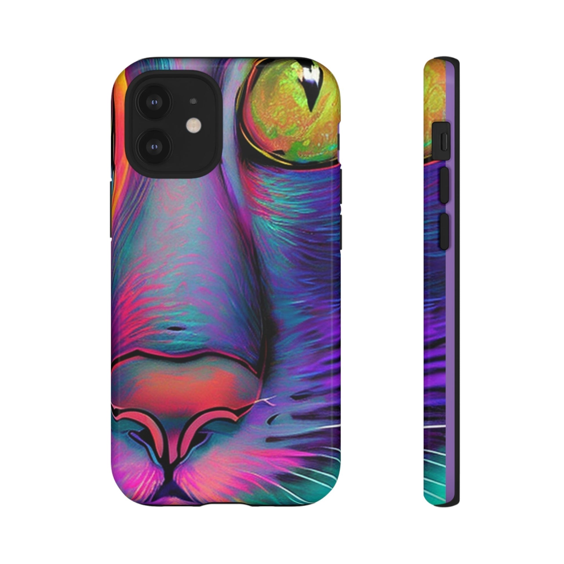 Phone Case-PHASE CAT | Tough-iPhone 12 Mini-Glossy-PhoneCaseBoss-Phone-Best-Phone-Cases