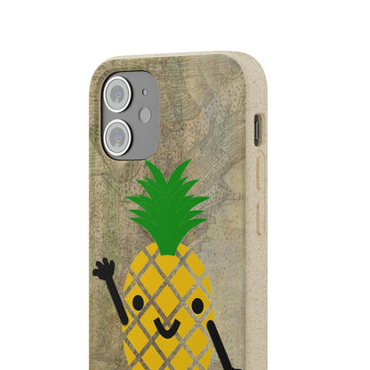 Biodegradeable iPhone Case Earth Friendly Android Phone Case-PINEAPPLE PEEP | Biocase-PhoneCaseBoss-Phone-Best-Phone-Cases