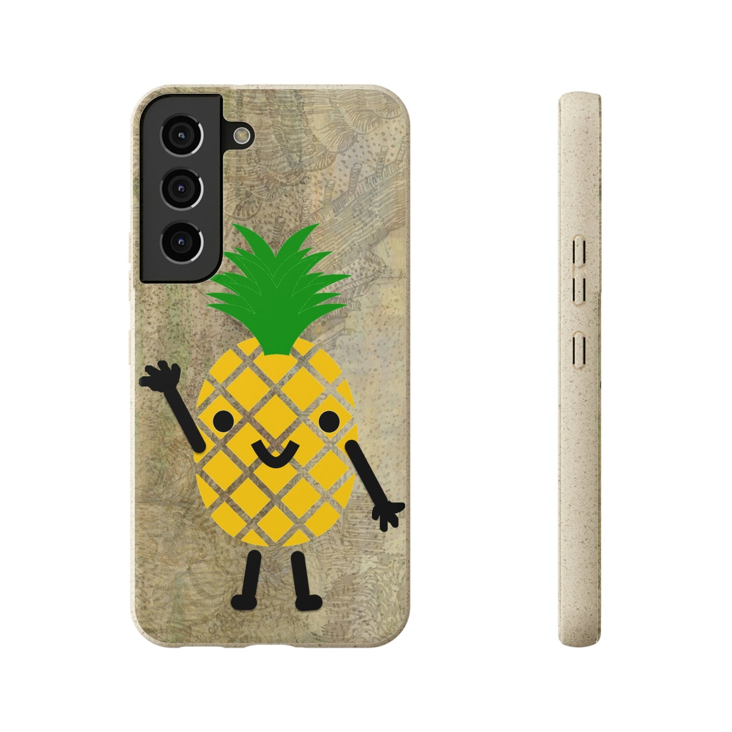 Biodegradeable iPhone Case Earth Friendly Android Phone Case-PINEAPPLE PEEP | Biocase-Samsung Galaxy S22-PhoneCaseBoss-Phone-Best-Phone-Cases