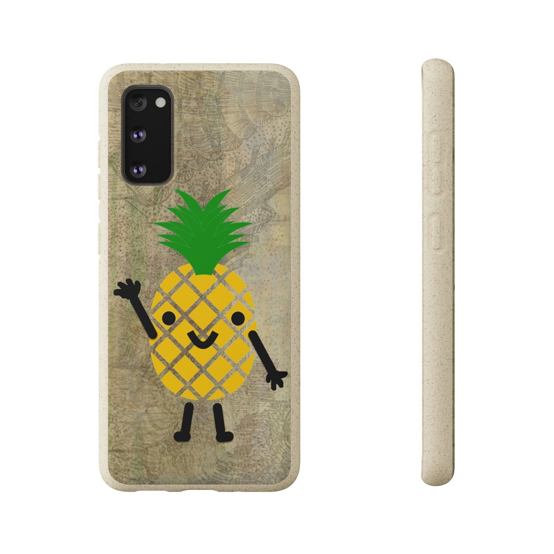 Biodegradeable iPhone Case Earth Friendly Android Phone Case-PINEAPPLE PEEP | Biocase-Samsung Galaxy S20 with gift packaging-PhoneCaseBoss-Phone-Best-Phone-Cases