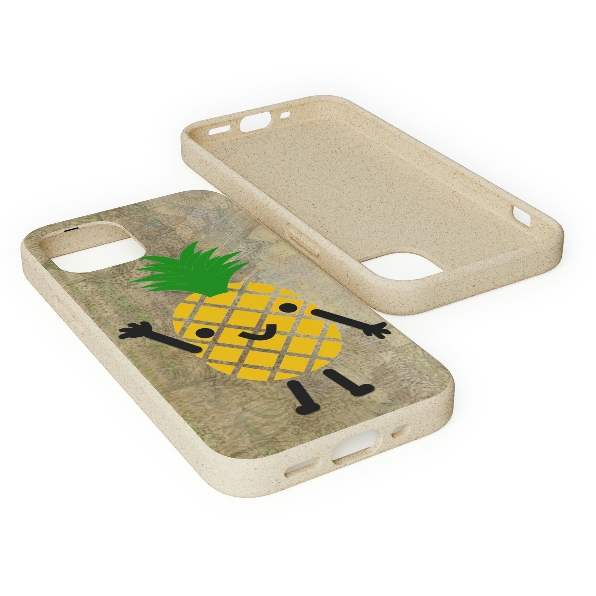 Biodegradeable iPhone Case Earth Friendly Android Phone Case-PINEAPPLE PEEP | Biocase-PhoneCaseBoss-Phone-Best-Phone-Cases