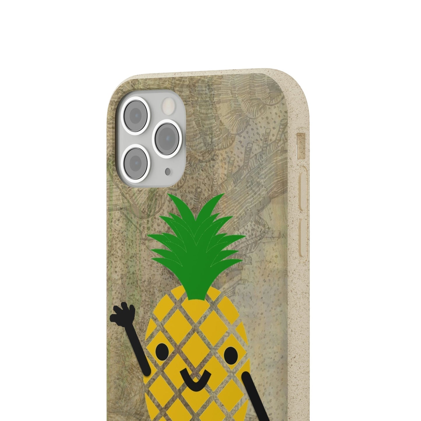 Biodegradeable iPhone Case Earth Friendly Android Phone Case-PINEAPPLE PEEP | Biocase-PhoneCaseBoss-Phone-Best-Phone-Cases