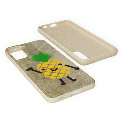 Biodegradeable iPhone Case Earth Friendly Android Phone Case-PINEAPPLE PEEP | Biocase-PhoneCaseBoss-Phone-Best-Phone-Cases