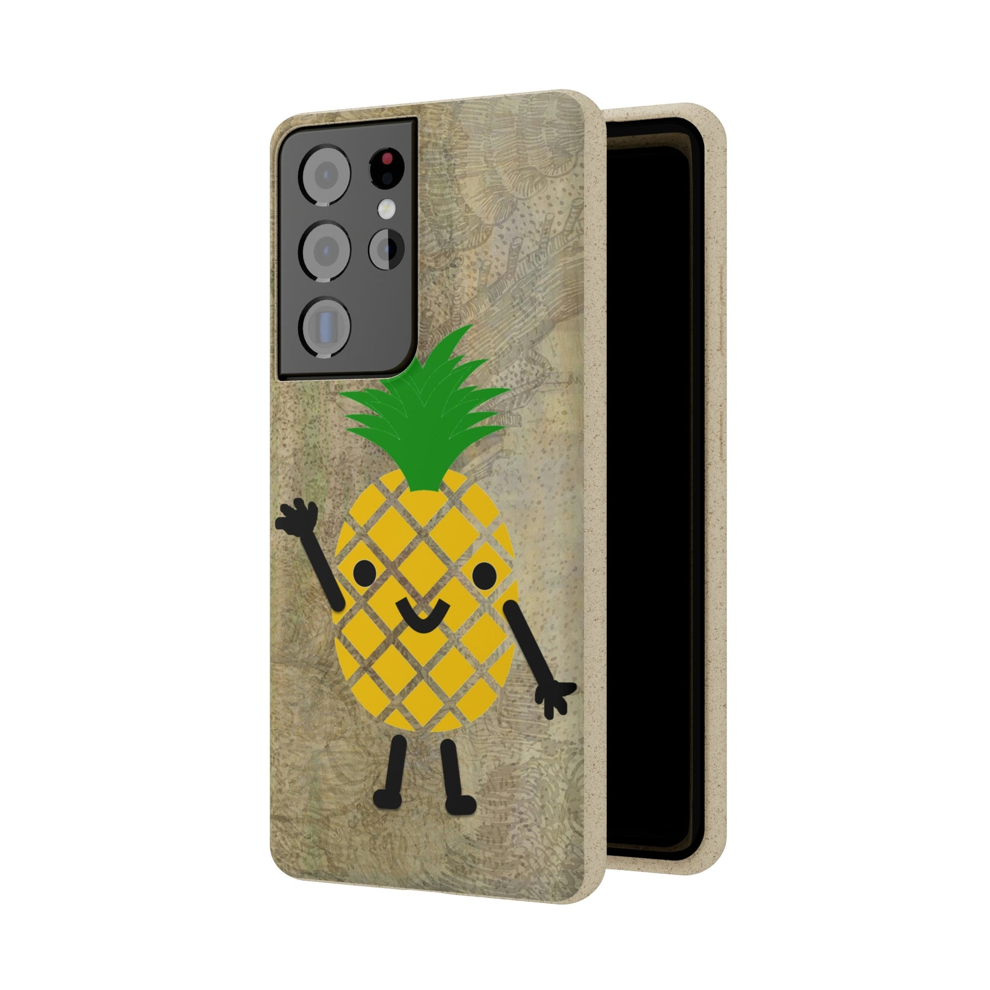 Biodegradeable iPhone Case Earth Friendly Android Phone Case-PINEAPPLE PEEP | Biocase-PhoneCaseBoss-Phone-Best-Phone-Cases