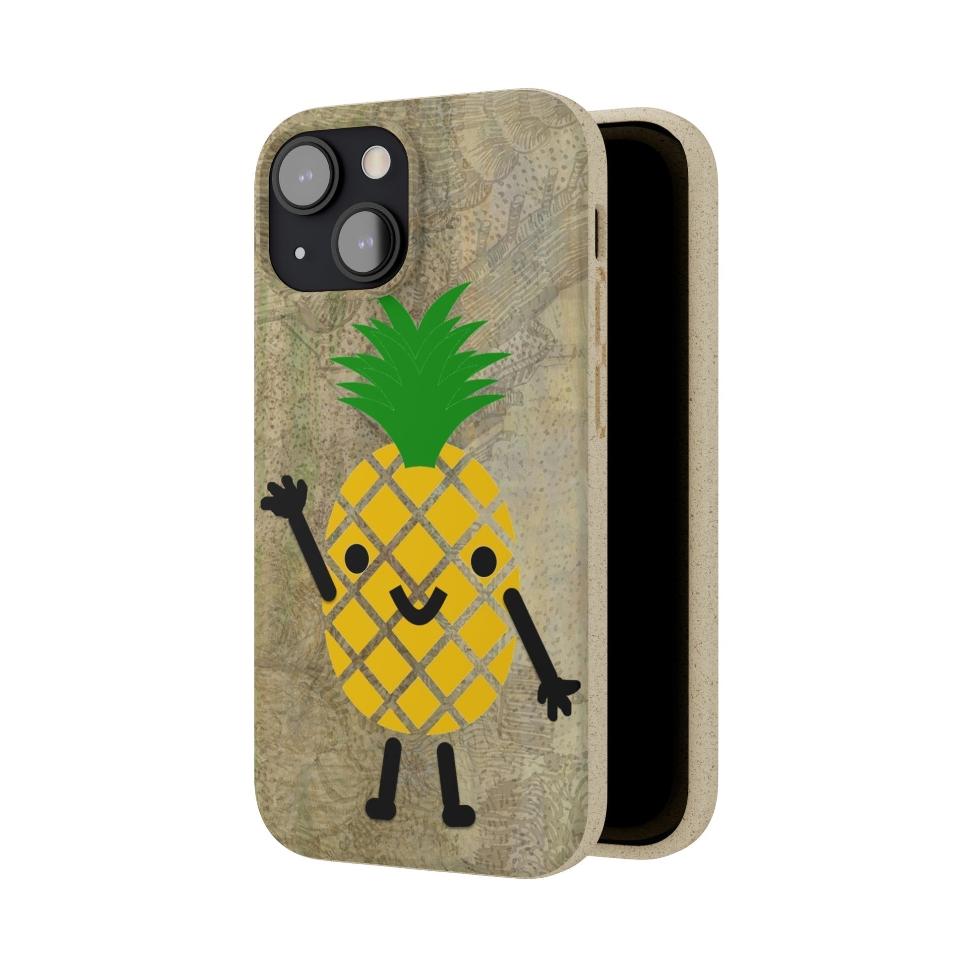 Biodegradeable iPhone Case Earth Friendly Android Phone Case-PINEAPPLE PEEP | Biocase-PhoneCaseBoss-Phone-Best-Phone-Cases