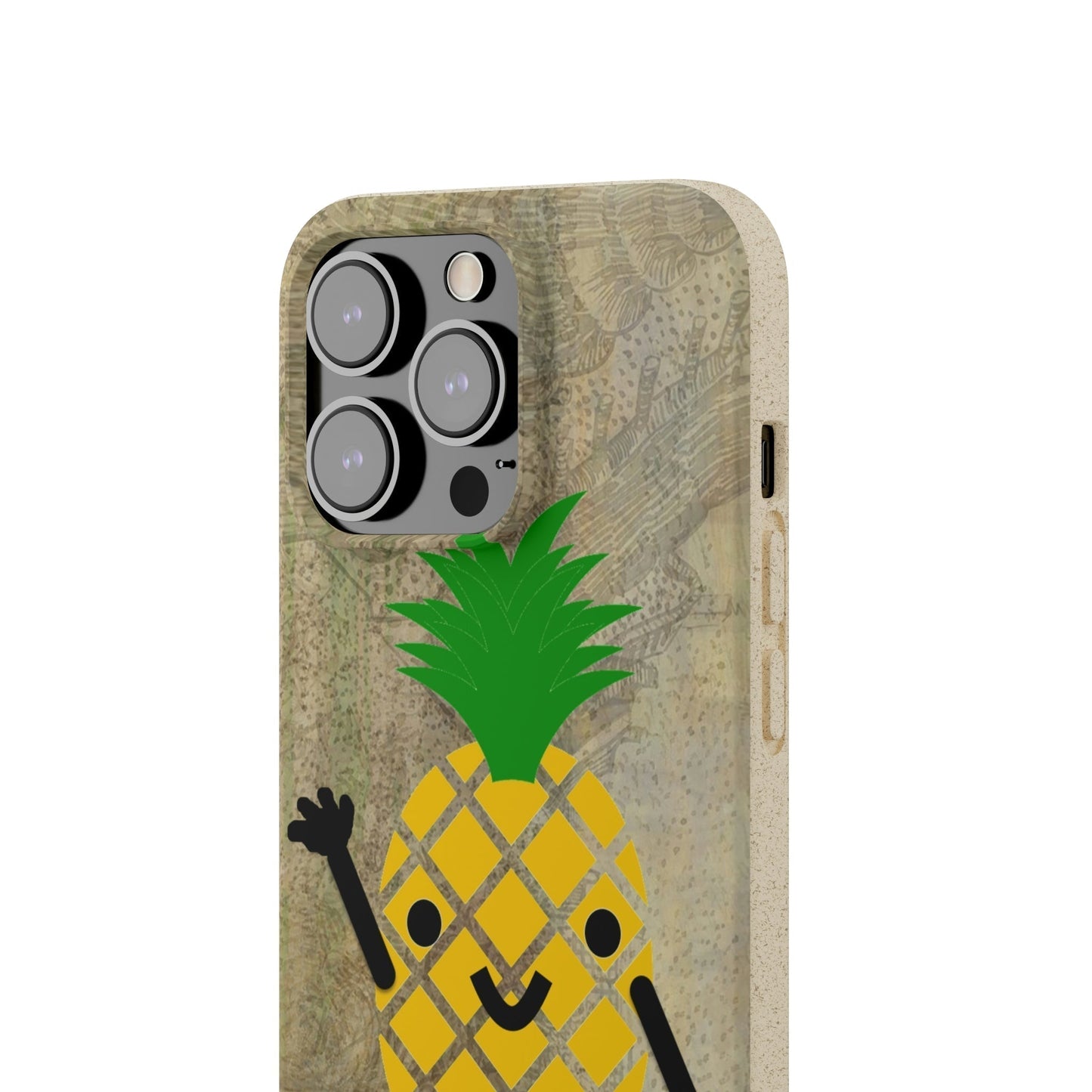 Biodegradeable iPhone Case Earth Friendly Android Phone Case-PINEAPPLE PEEP | Biocase-PhoneCaseBoss-Phone-Best-Phone-Cases